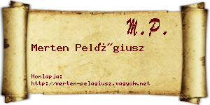 Merten Pelágiusz névjegykártya